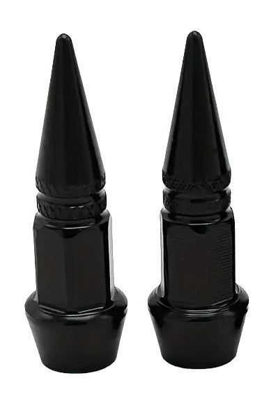 BMX Long Bullet Valve Caps Pairs - Black