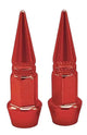 BMX Long Bullet Valve Caps Pairs - Red