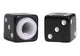 BMX Dice Valve Caps Pairs - Solid Black - Old School BMX