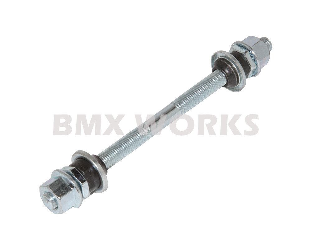 ProBMX Axle 5/16'' x 26 tpi x 140mm Long Steel - Silver & Black