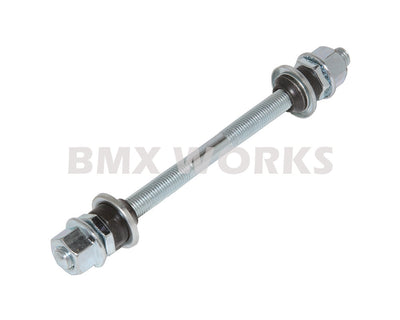 ProBMX Axle 5/16'' x 26 tpi x 140mm Long Steel - Silver & Black