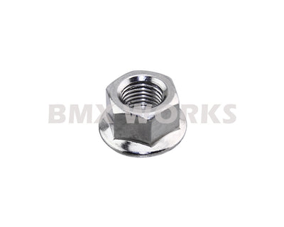 Axle Nut With Wide Flange 5/16" x 26 tpi Steel - UPC Silver