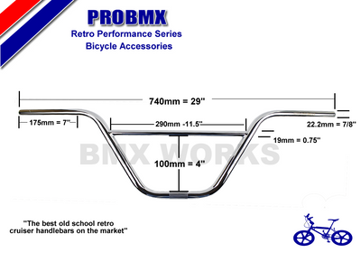 ProBMX Retro Cruiser Handlebars - Chrome
