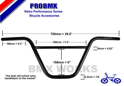 ProBMX Retro BMX Handlebars - Black