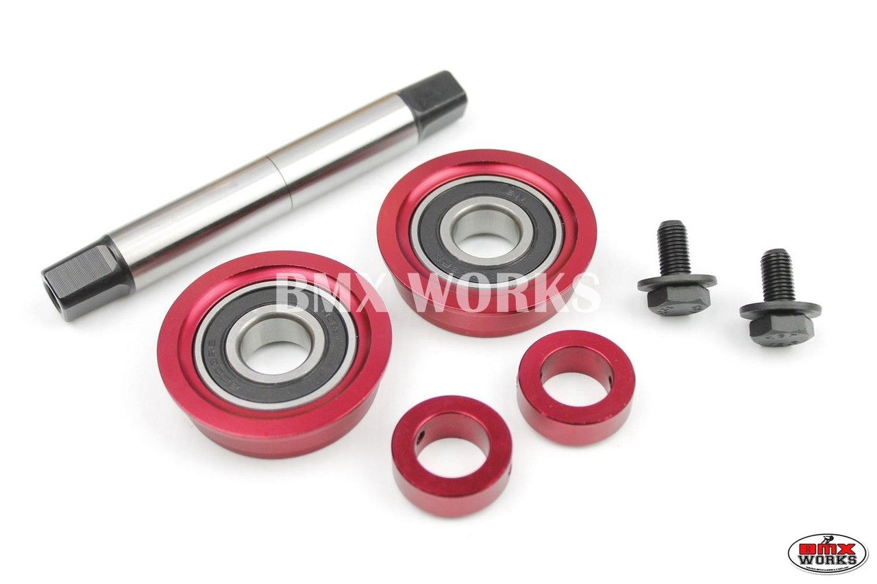 YST American 3 Piece Crank Bottom Bracket Conv Kit Sealed - Red