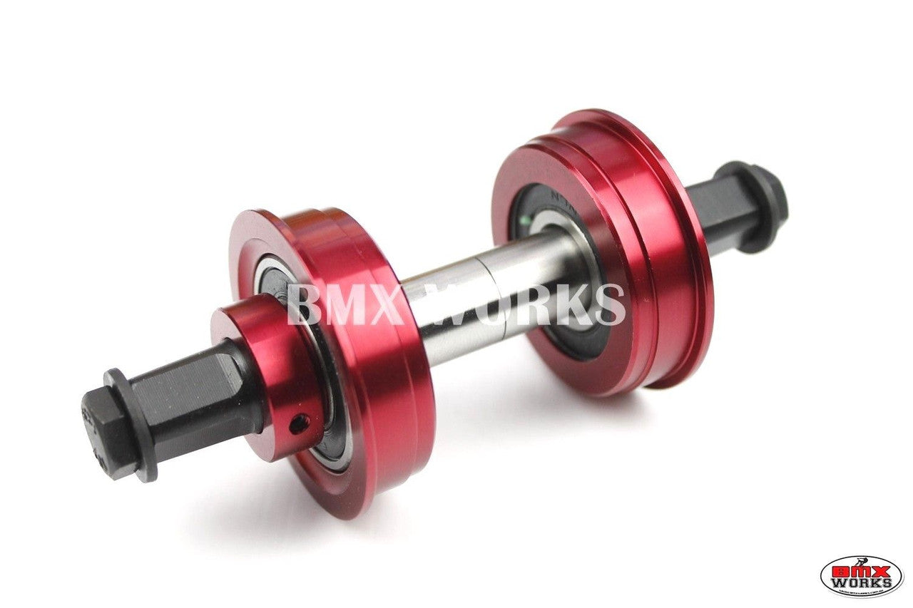 YST American 3 Piece Crank Bottom Bracket Conv Kit Sealed - Red