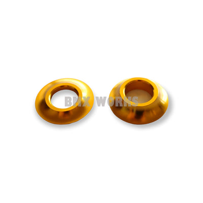ProBMX Mid or American Bottom Bracket Spare Cones 22mm Gold - Pair