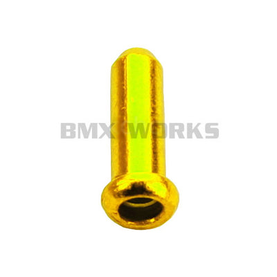 Brake Cable End Cap 3.2mm x 15mm Gold Anodized