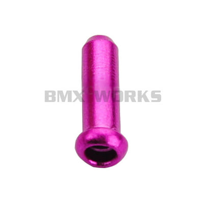 Brake Cable End Cap 3.2mm x 15mm Fluro Pink Anodized