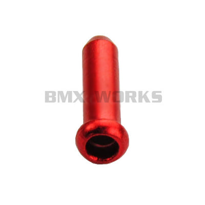 Brake Cable End Cap 3.2mm x 15mm Red Anodized
