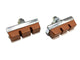 Dia-Compe Standard Brake Pads - Pairs - Silver & Salmon