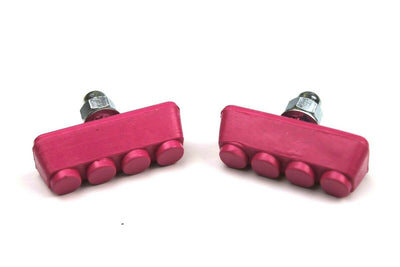 BMX Freestyle or Race Bicycle Brake Pads - Hot Pink Pairs