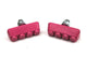 BMX Freestyle or Race Bicycle Brake Pads - Hot Pink Pairs