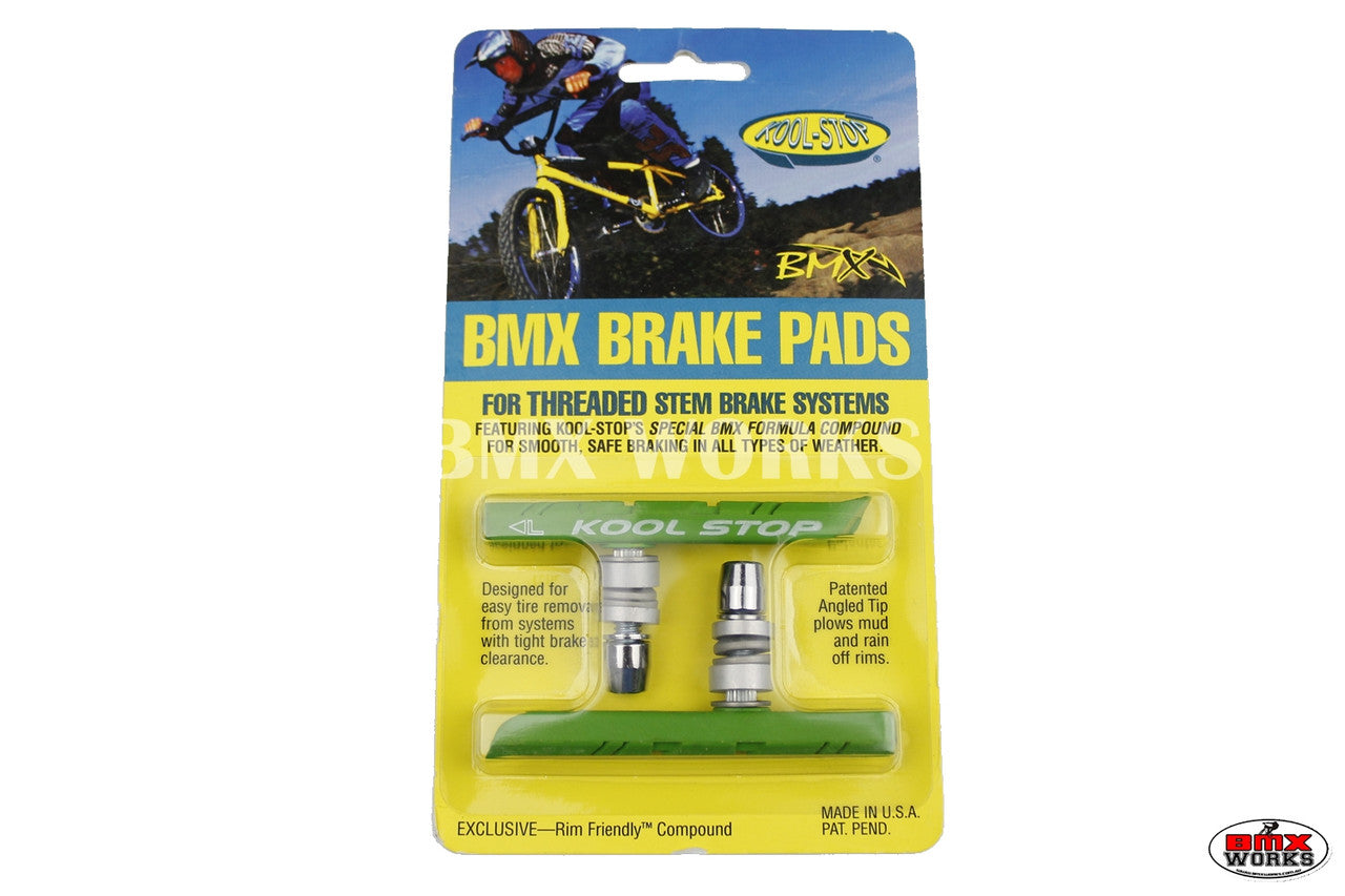 Kool Stop BMX Brake Pads Green - Sold In Pairs