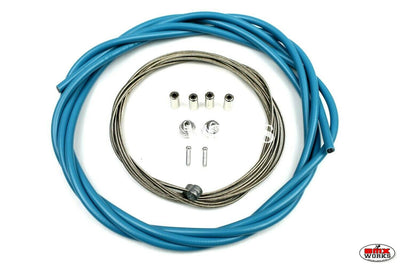 BMX Brake Cable Front & Rear Kit Aqua