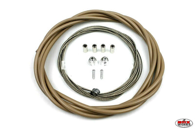 BMX Brake Cable Front & Rear Kit Beige