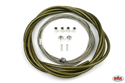 BMX Brake Cable Front & Rear Kit Braided Dark Gold