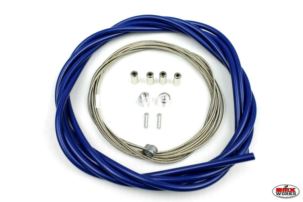 BMX Brake Cable Front & Rear Kit Dark Blue