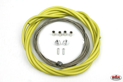 BMX Brake Cable Front & Rear Kit Lemon