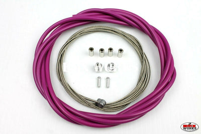 BMX Brake Cable Front & Rear Kit Magenta