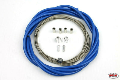 BMX Brake Cable Front & Rear Kit Mid Blue