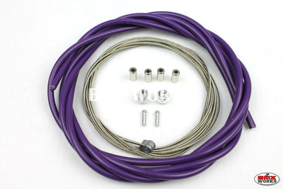 BMX Brake Cable Front & Rear Kit Purple