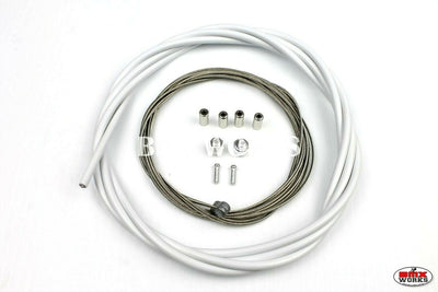 BMX Brake Cable Front & Rear Kit White