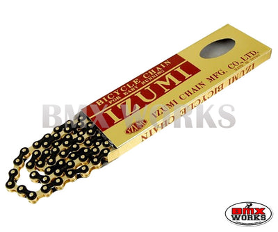 Izumi 1/2" x 1/8" x 96 Link Chain Black & Gold