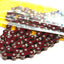 Yaban 1/2" x 1/8" x 112 Link Red & Nickel Chain