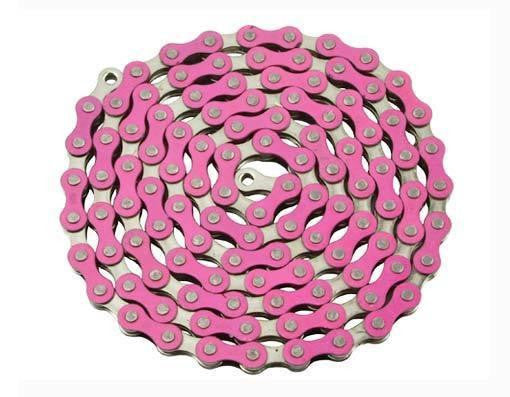 Yaban 1/2" x 1/8" x 112 Link Pink & Nickel Chain