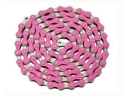 Yaban 1/2" x 1/8" x 112 Link Pink & Nickel Chain