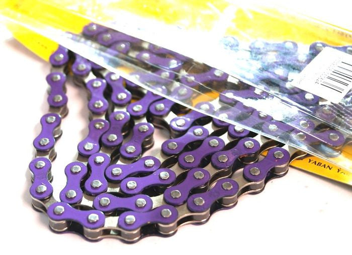 Yaban 1/2" x 1/8" x 112 Link Purple & Nickel Chain