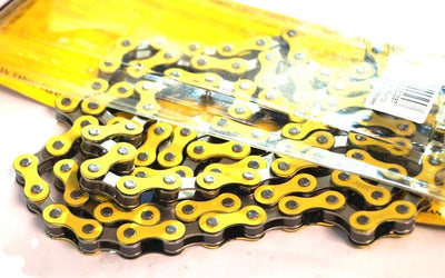 Yaban 1/2" x 1/8" x 112 Link Yellow & Nickel Chain