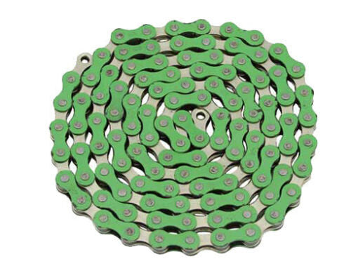 Yaban 1/2" x 1/8" x 112 Link Green & Nickel Chain