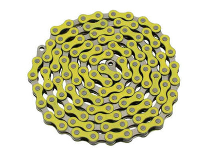 Yaban 1/2" x 1/8" x 112 Link Yellow & Nickel Chain