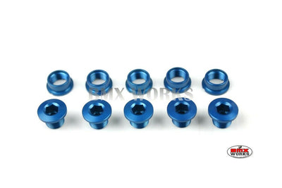 Chainring Bolt Set 5.5mm - Pack of 5 - Blue