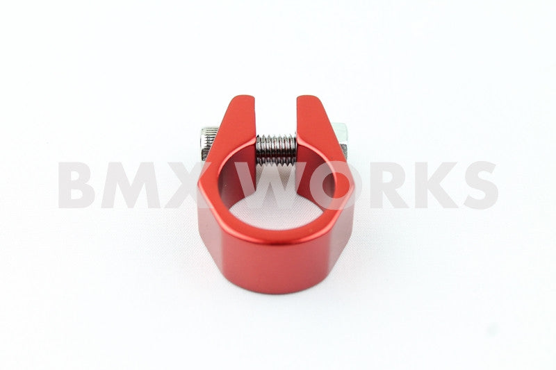 Blemished: Tuf Neck Style BMX Seat Post Clamp 25.4mm Red