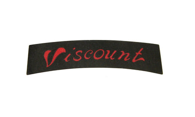 Viscount Seat Decal - Black with Red Print
