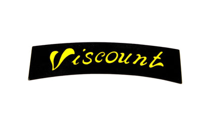 Viscount Seat Decal - Black with Yellow Print