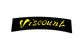 Viscount Seat Decal - Black with Yellow Print