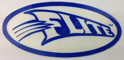 Flite Swoosh Decal - Blue on White