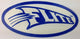 Flite Swoosh Decal - Blue on White