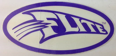 Flite Swoosh Decal - Purple on Clear