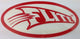 Flite Swoosh Decal - Red on White
