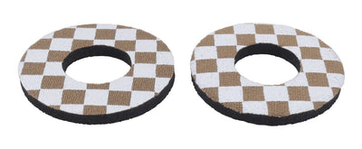 ProBMX Flite Style BMX Bicycle Foam Grip Donuts - Checker Brown & White