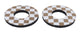 ProBMX Flite Style BMX Bicycle Foam Grip Donuts - Checker Brown & White - Pair