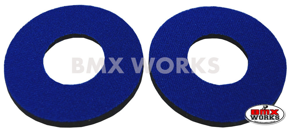 ProBMX Flite Style BMX Bicycle Foam Grip Donuts - Blue Pairs