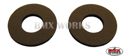 ProBMX Flite Style BMX Bicycle Foam Grip Donuts - Brown Pairs