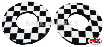 ProBMX Flite Style BMX Bicycle Foam Grip Donuts - Checker Black & White
