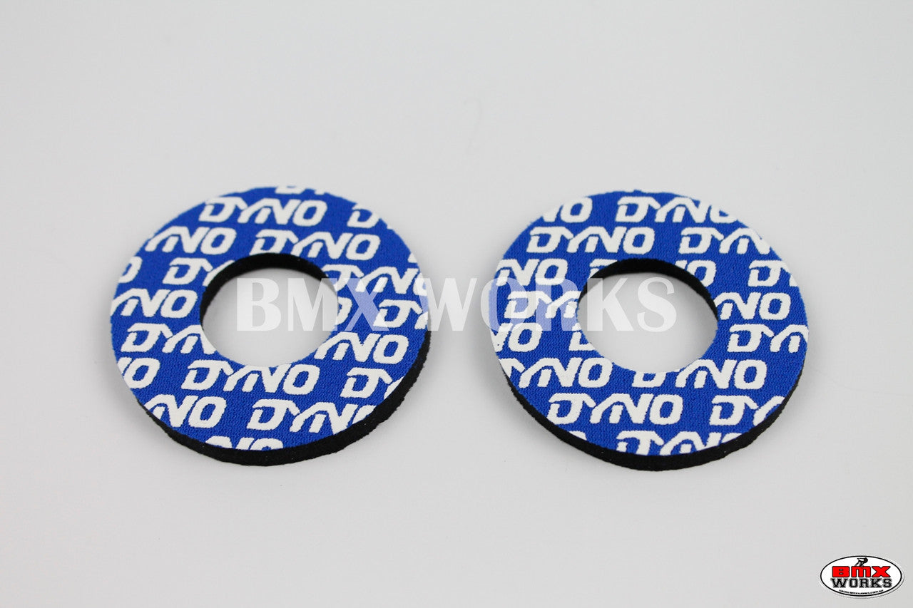 ProBMX Flite Style Dyno Blue & White Grip Donuts